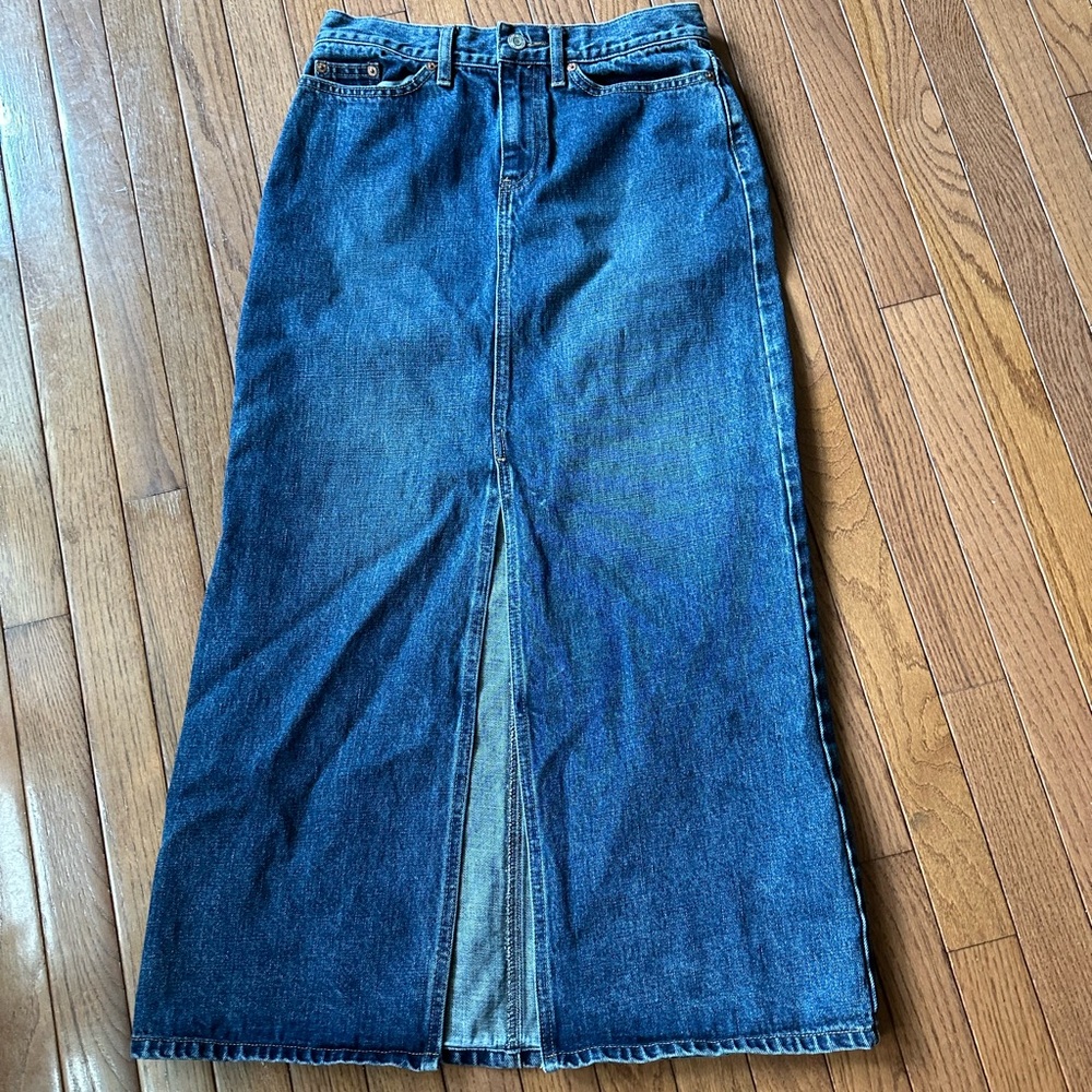 Gap Jeans Midi slit Jean skirt